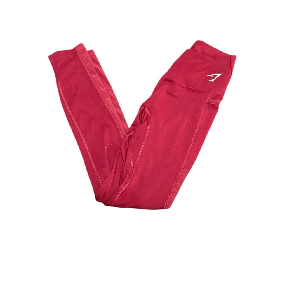 Women’s GymShark Red Dual Pocket Mesh Leggings \ Size: S